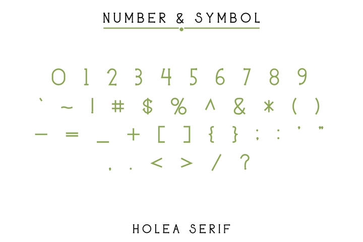 Пример шрифта Holea Regular
